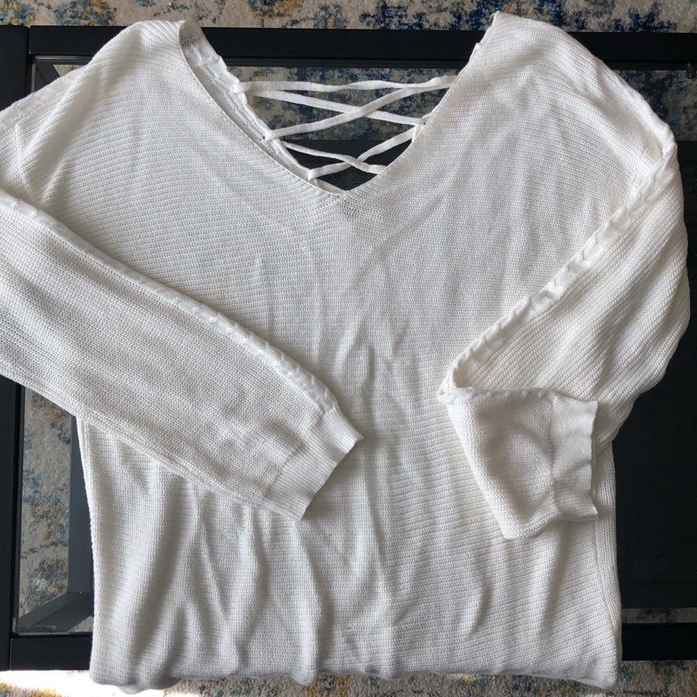 Ivory v-neck sweater